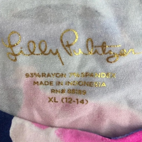 🌺🌺Lilly Pulitzer Sophie Ruffle High Tide Navy Tropicolada Dress🌺🌺 - Picture 6 of 9